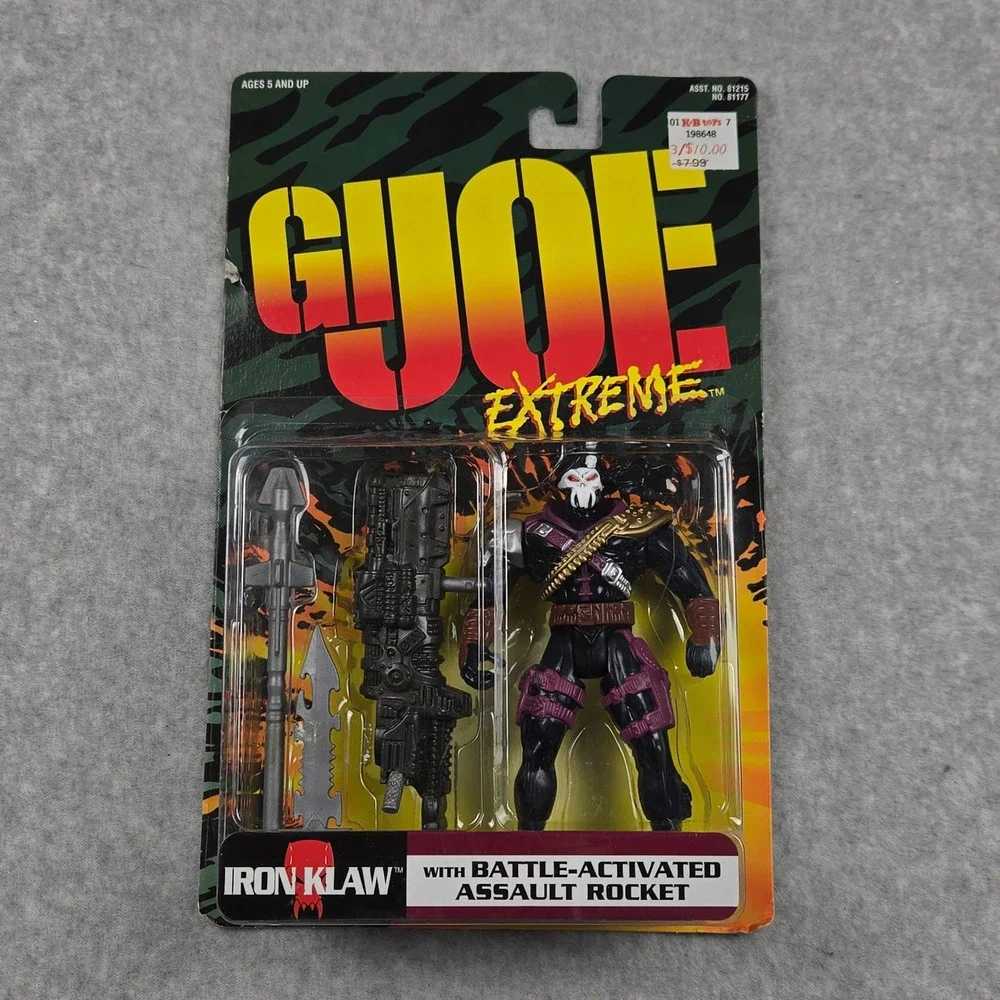 GI Joe Extreme Iron Klaw Action Figure 1995 Kenner SKAR Leader Vintage Toy